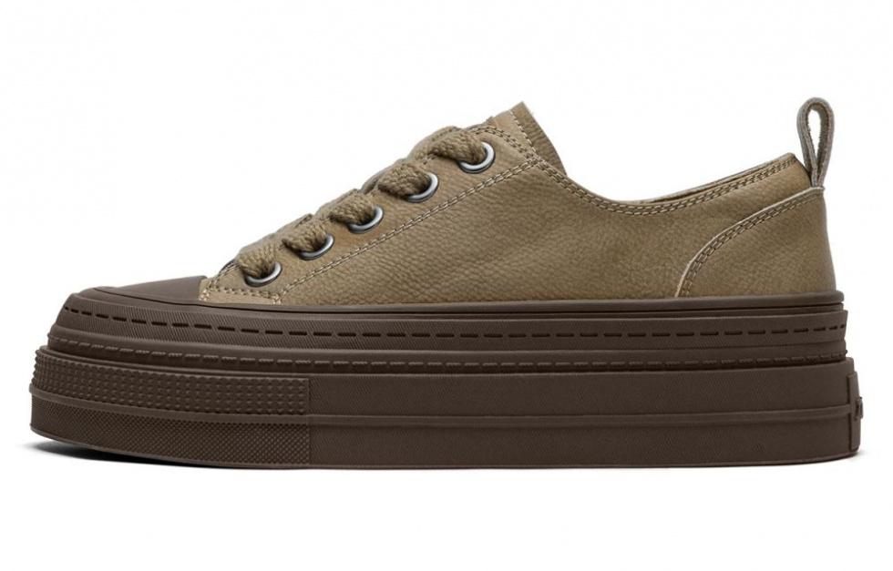 Dickies Anti-Slip Wear-Resistant Low-Top Skateboard Shoes Women's Apricot