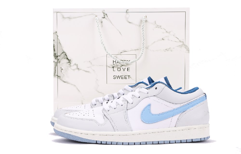 JORDAN Air JORDAN 1 Vintage Basketball Shoes Men Low-Top White Blue