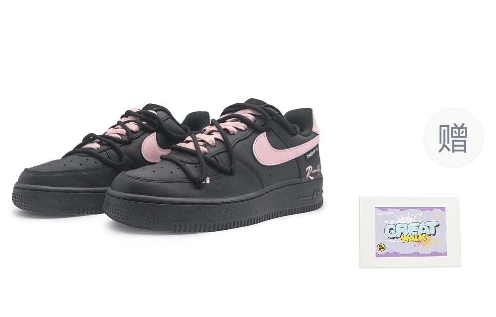 Nike Air Force 1 Low Top Skateboard Shoes Women's Black
