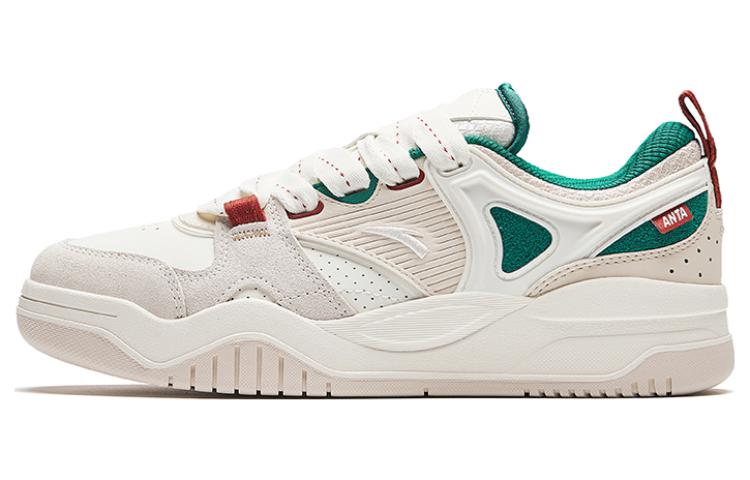 Anta Sea Salt Cushioned Slip-Resistant Low-Top Casual Shoes Women's White Green