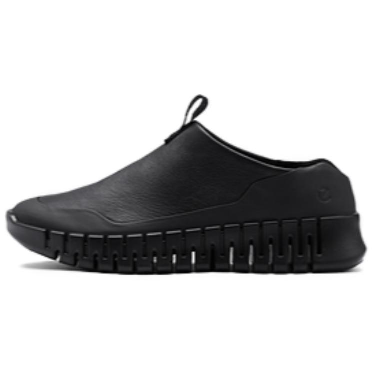 Ecco Anti Slip Wear Resistant Low Top Casual Shoes Women's Black
