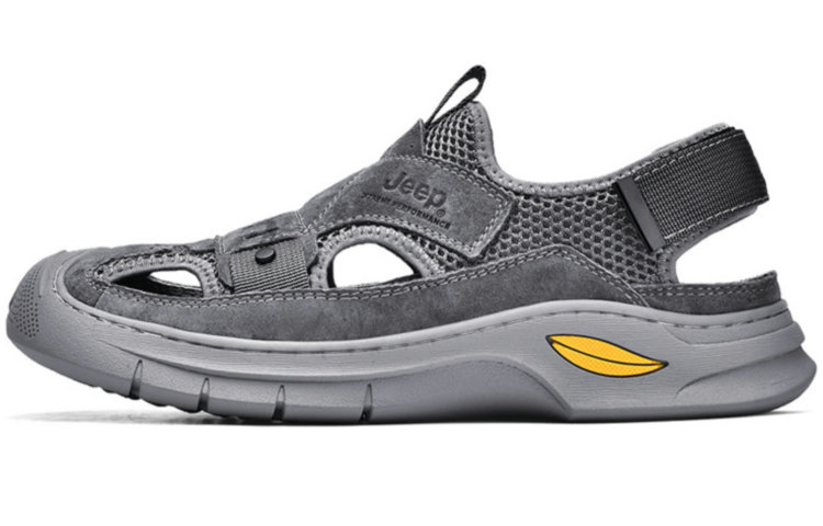Jeep Anti Slip Wear Resistant River Trekking Shoes Men's Gray