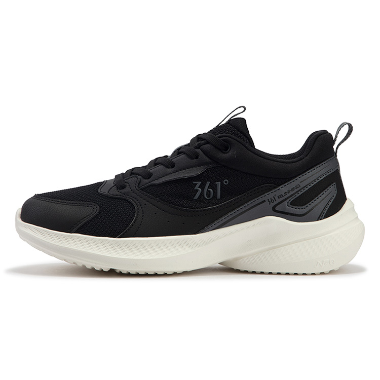 361° Anti Slip Wear Resistant Low Top Running Shoes Women's Black Gray