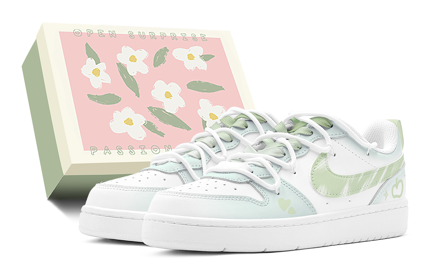 Nike Court Borough Skateboard Shoes Women's Low top White