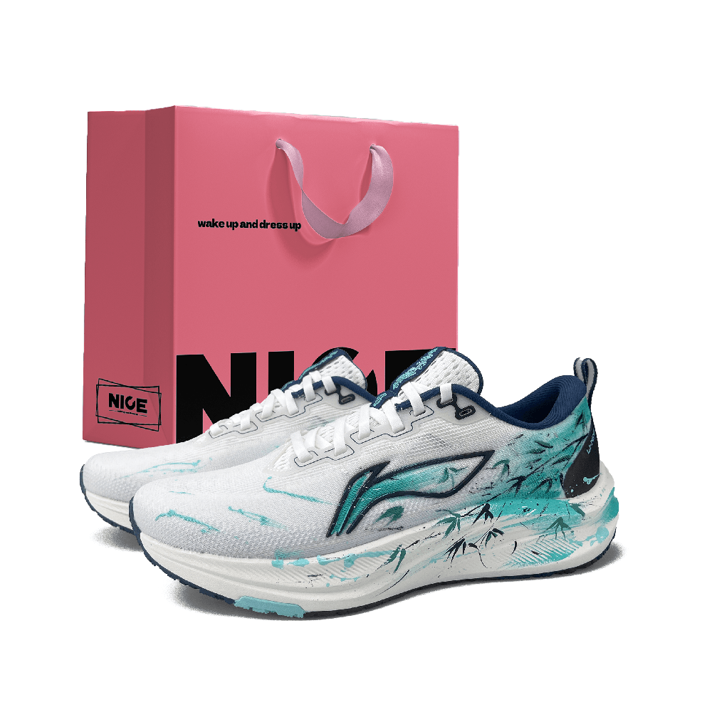 LiNing Red Hare 8 Slip Resistant, Abrasion Resistant, Lightweight Low Top Casual Running Shoes Men's Cyan