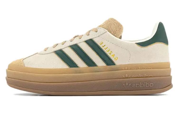 Adidas Gazelle Bold Magic Beige Collegiate Green Women's