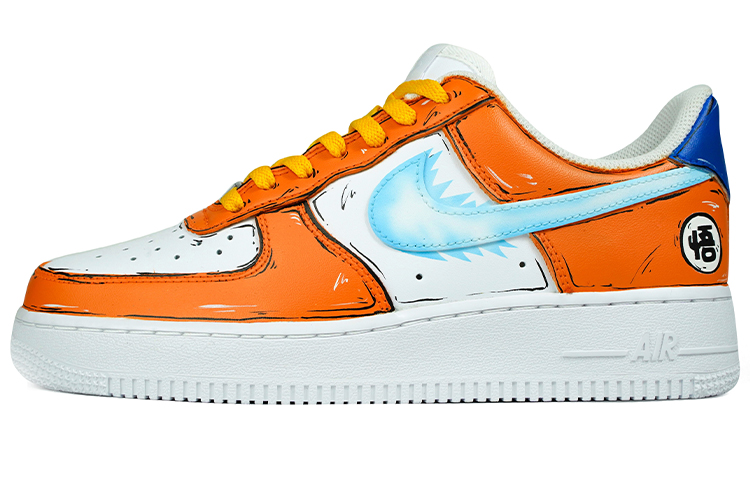 Nike Air Force 1 Air Force 1 Anti Slip Wear Resistant Low Top Skateboard Shoes Women's Orange