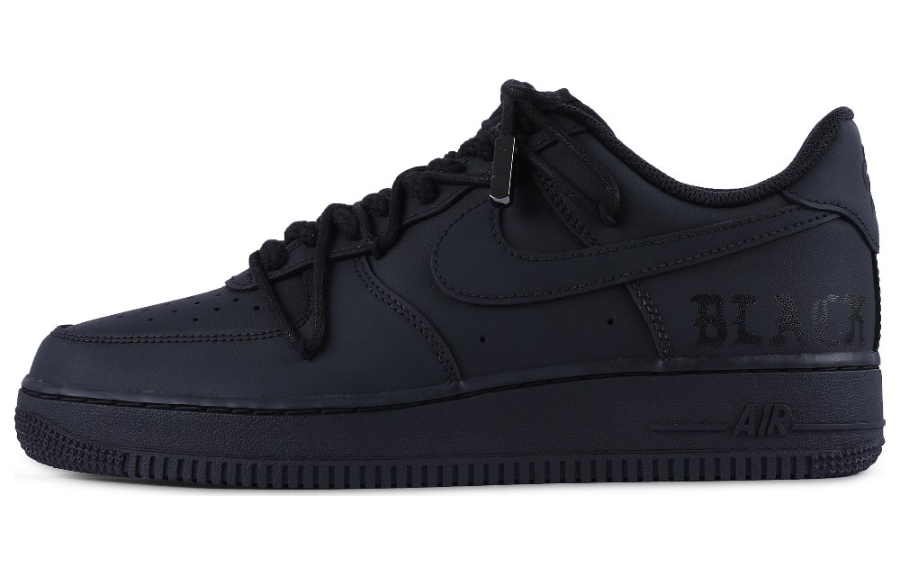 Nike Air Force 1 Wear-Resistant Balance Low-Top Skateboard Shoes Unisex Pure Black