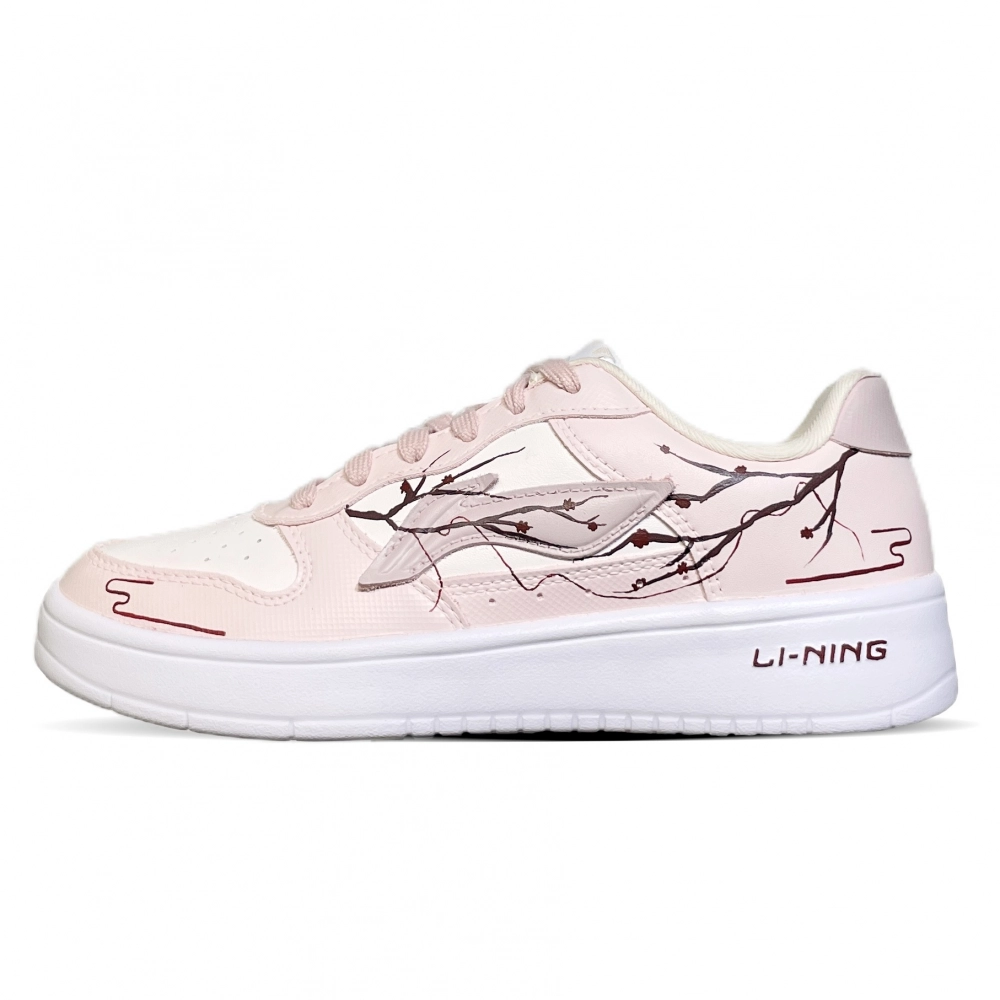 LiNing Pontoon Boats Lightweight And Breathable Low top Skateboard Shoes Women's Pink