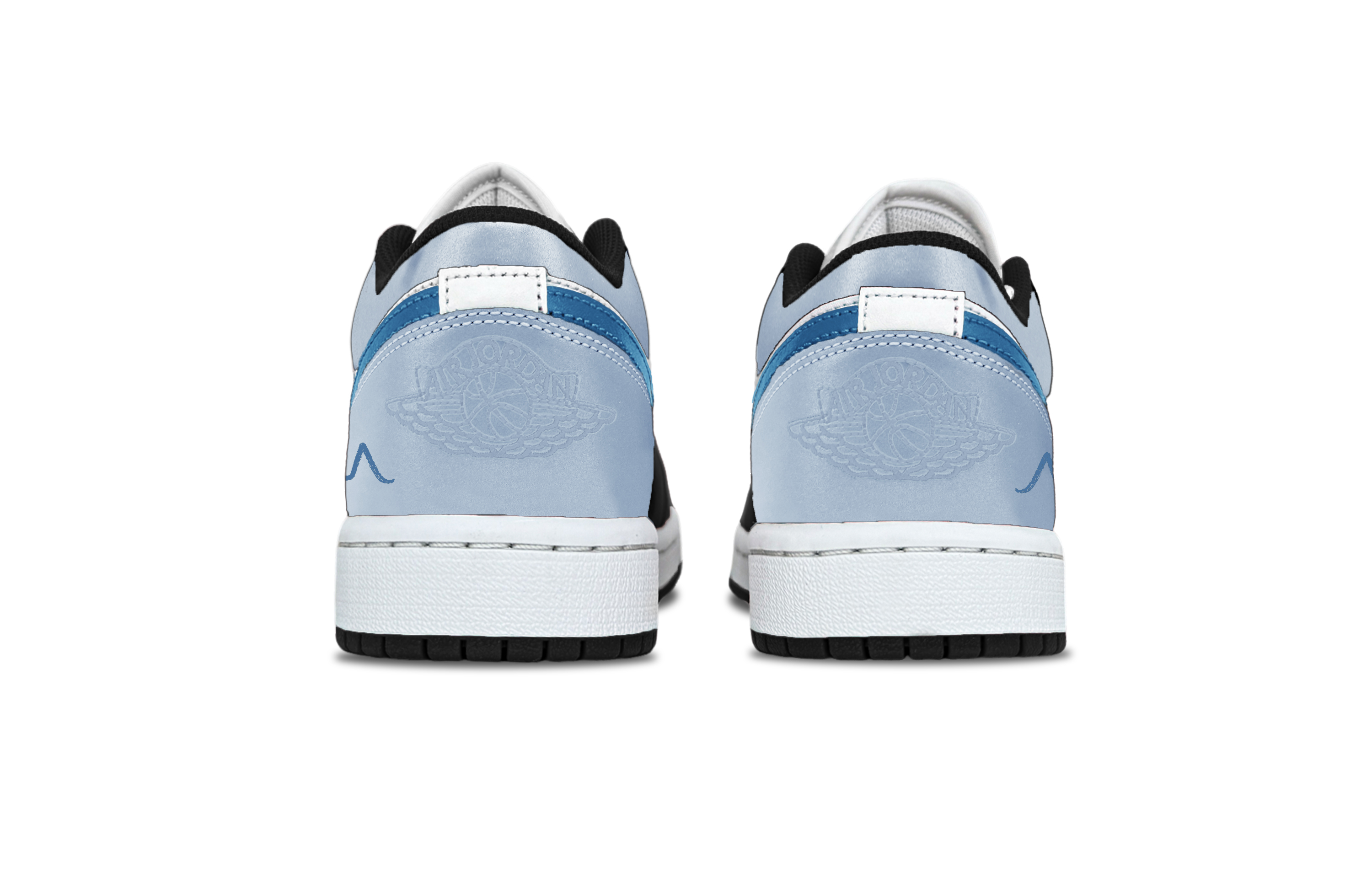 Jordan Air Jordan 1 Aurora Slice Support Low top Vintage Basketball Shoes Unisex Blue Black White купить в интернет-магазине Yoocart с быстрой доставкой по России.