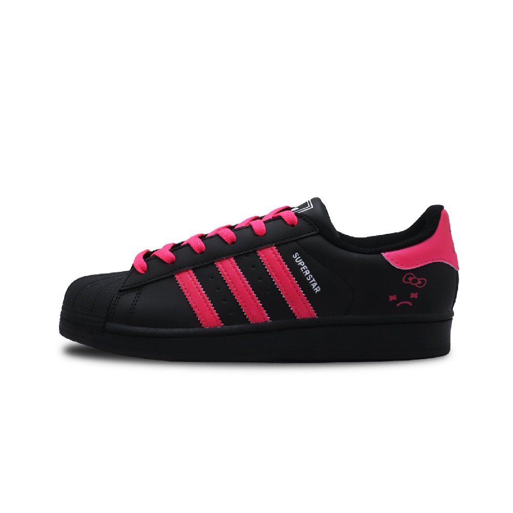 Adidas Originals Superstar 2 Cool Pink Wear resistant And Waterproof Low Top Skateboard Shoes Unisex Black Red