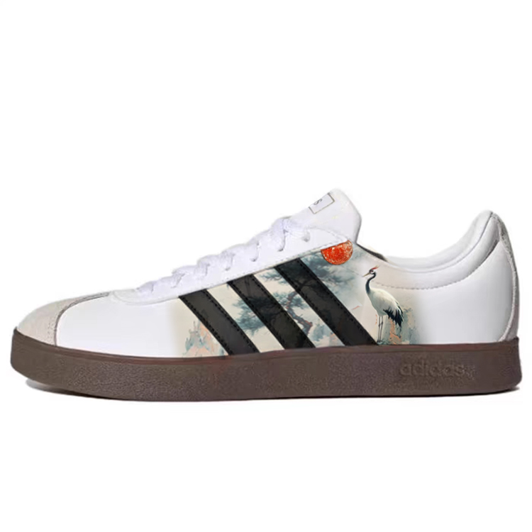 Adidas Neo VL Court 2.0 Low Top Skateboard Shoes Unisex White