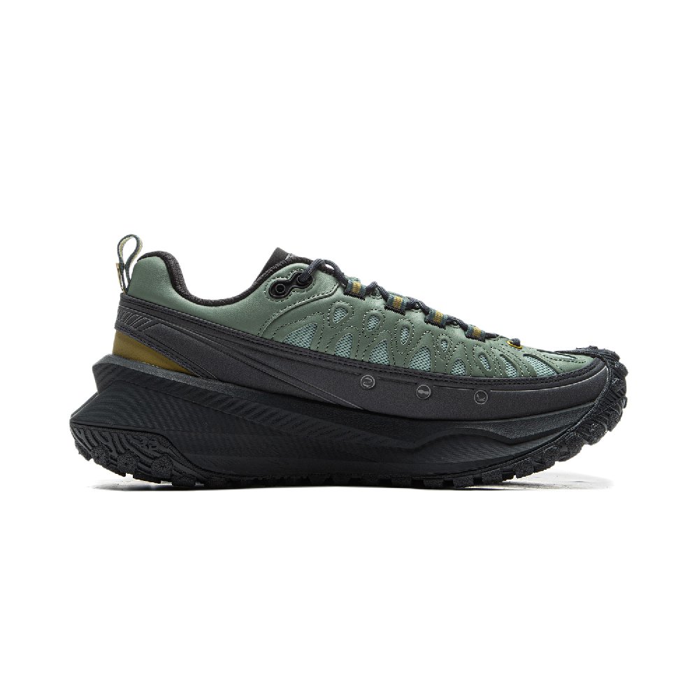 LiNing Cushioning Anti-Slip And Wear-Resistant Low-Top Casual Running Shoes Unisex Green Black