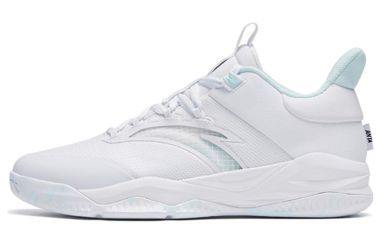 Anta Bastard Slip Resistant Abrasion Resistant Low top Basketball Shoes White