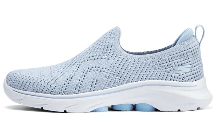 Skechers Cushioned Wear-Resistant Lightweight Low-Top Casual Shoes Women's Light Blue