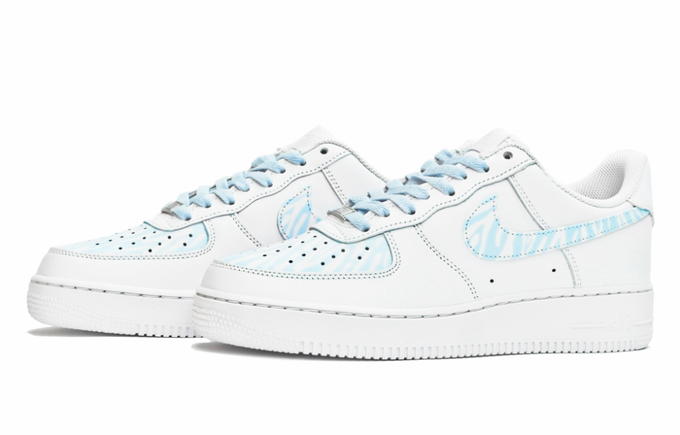 Nike Air Force 1 Low ABLOODING Low Top Skateboard Shoes Women's White Blue купить в интернет-магазине Yoocart с быстрой доставкой по России.