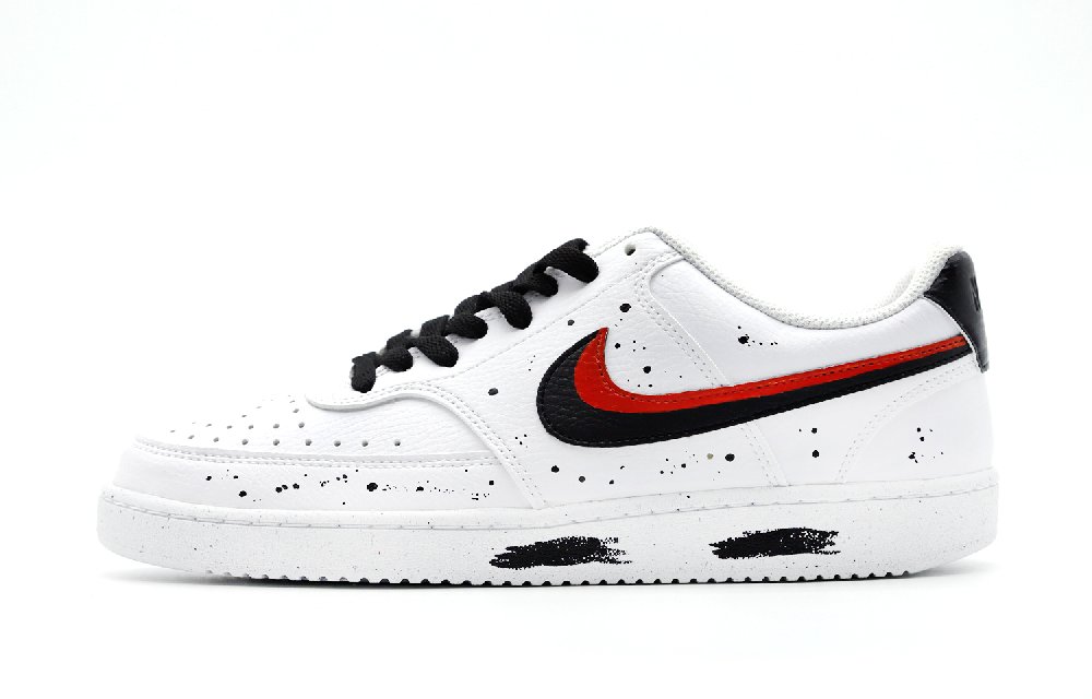 Nike Court Vision 1 Non slip Lightweight Low Top Skateboard Shoes Men's White