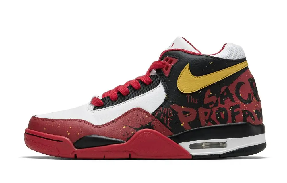 Nike Flight Legacy 1-1-1 Mid-Top Vintage Blue Basketball Shoes Men's Red