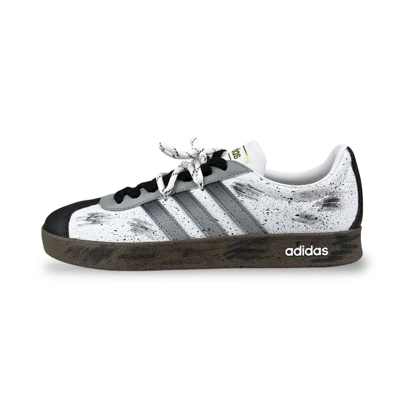 Adidas Vl Court Classic Abrasion Resistant Low top Skateboard Shoes Unisex Black