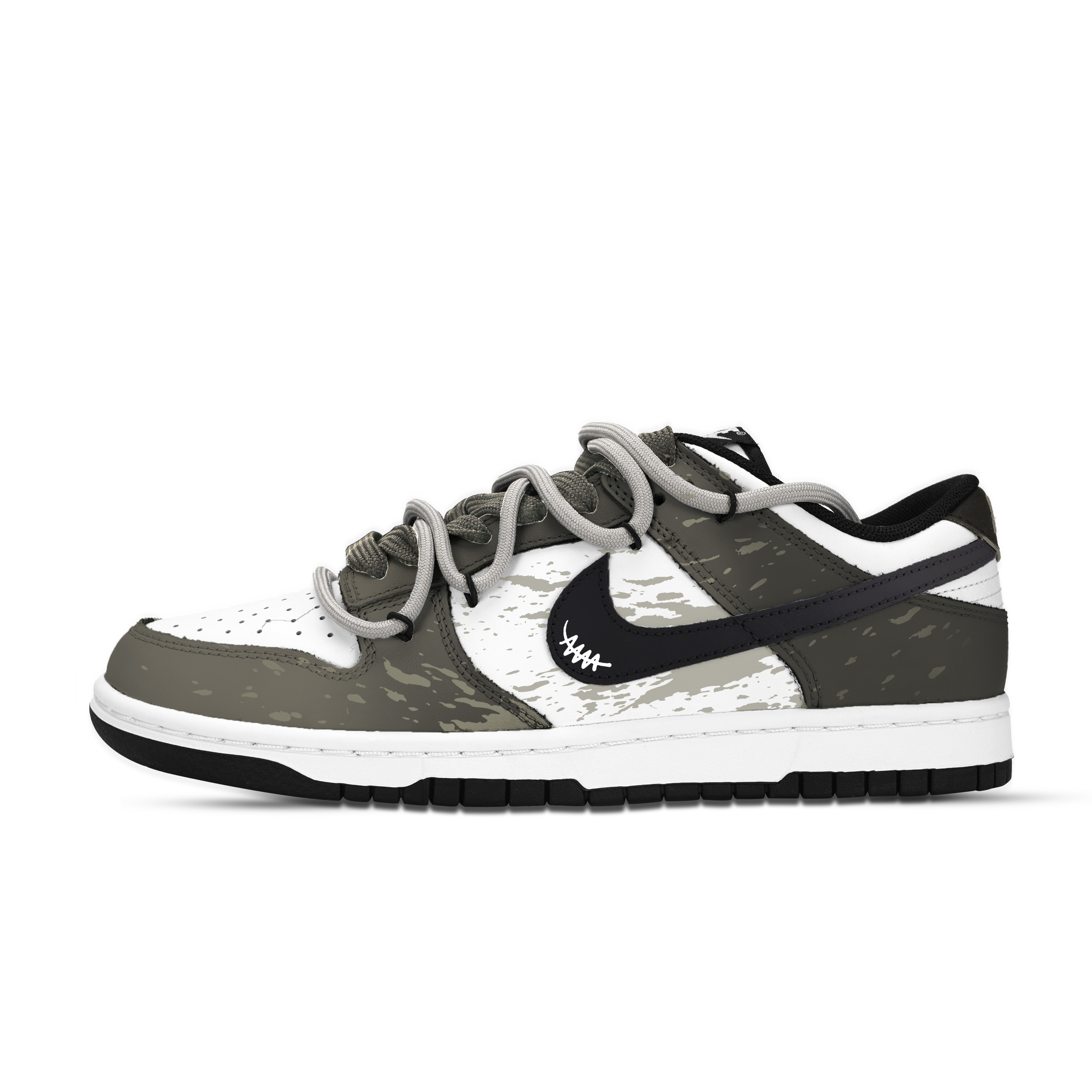Nike Dunk Shadow Trace Shoe Box Abrasion Resistant Low top Skateboard Shoes Unisex Green White Black