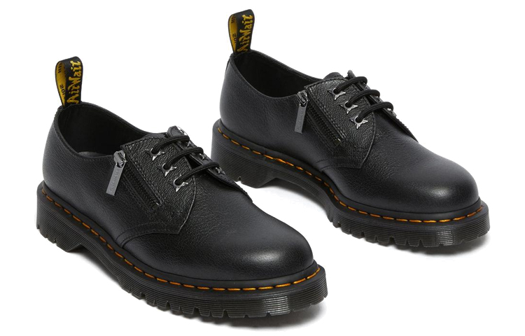 Dr.Martens 1461 Zip Tumbled Casual Single Shoes Women's Black