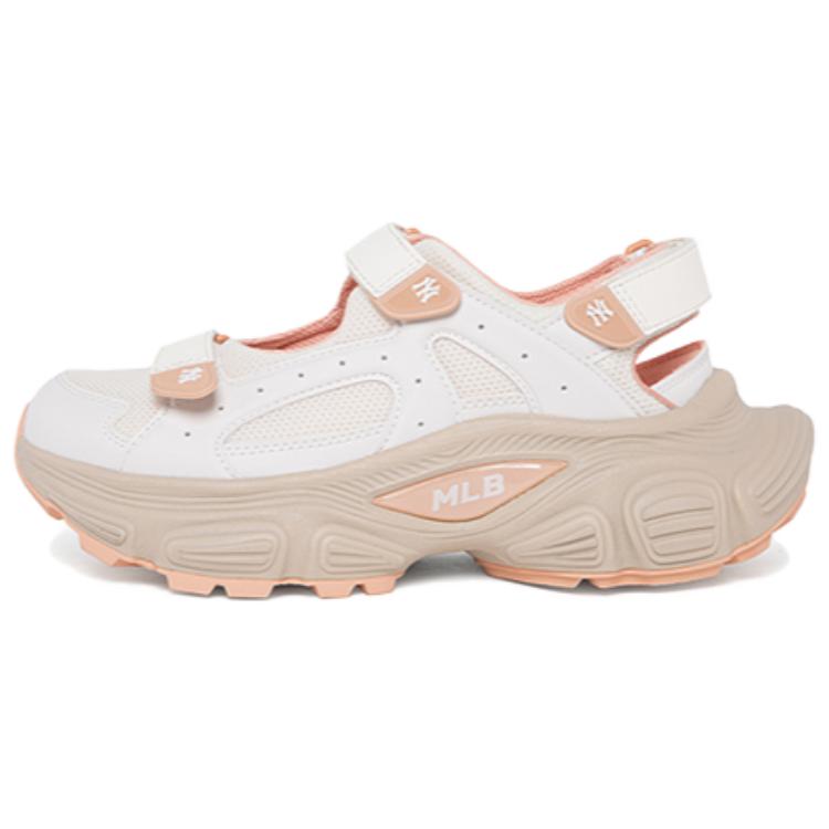 MLB New York Yankees Anti Slip Wear Resistant River Trekking Shoes Unisex White Pink