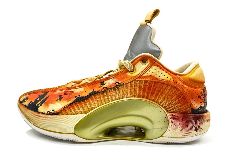 JORDAN Air JORDAN 35 Basketball Shoes Unisex Low-Top Black Orange