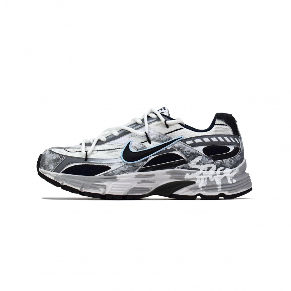 Nike Initiator Cushioning Low top Casual City Commute Running Shoes Men's Black White