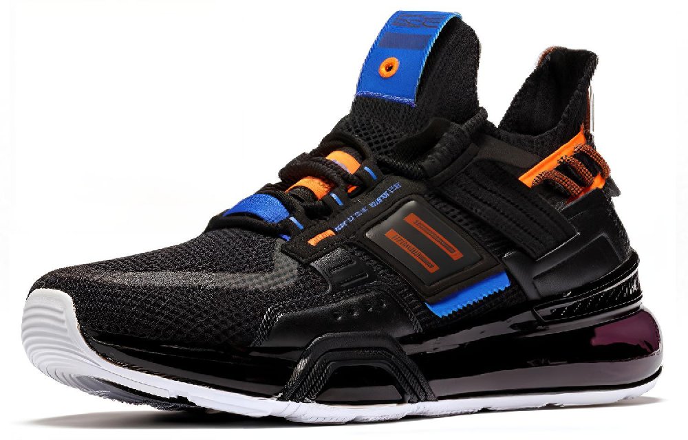 361° Magnetic Flow Light-Electric Material Bonding Cushioned Slip-Resistant Low-Top Running Shoes Men's Black