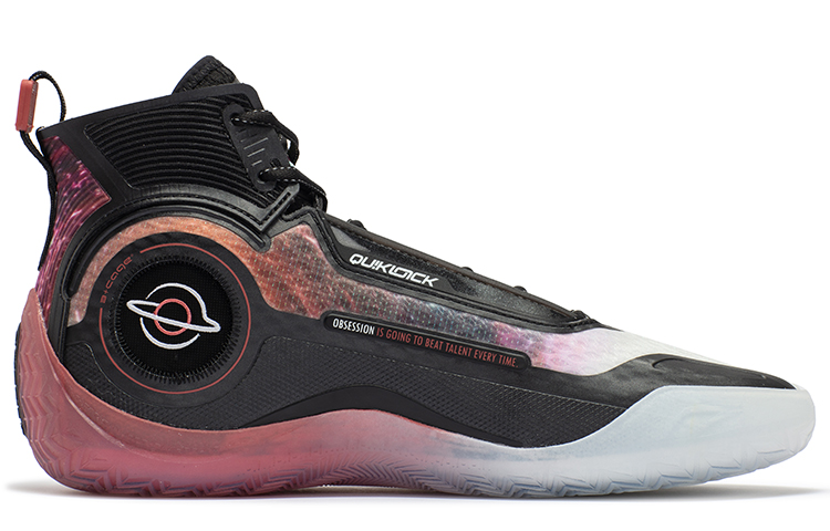 361° AG 4 SOAR SOAR Black Hole Cushioning Anti-Slip And Wear-Resistant High-Top Basketball Shoes Men's Obsidian Black