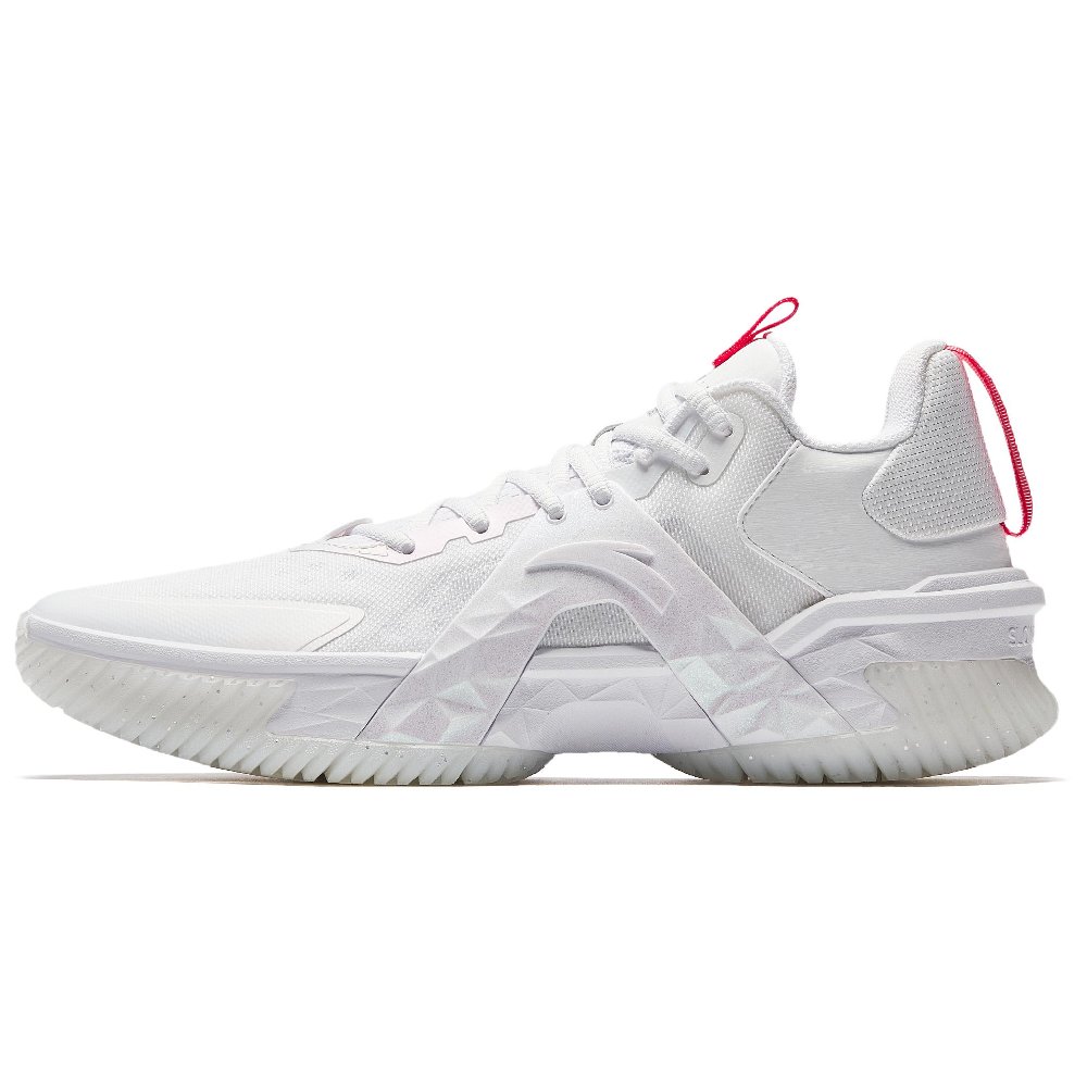 Anta Space 5 Shock Absorbers With Slip Resistant And Abrasion Resistant Properties Low Top Basketball Shoes Men's White