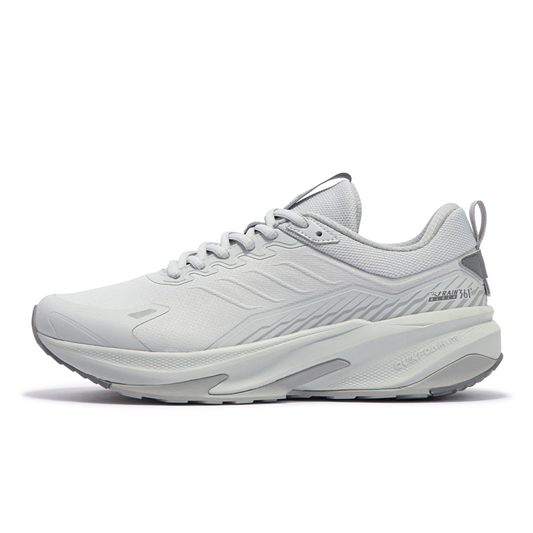 361° Rain Screen Anti Slip Wear Resistant Low Top Running Shoes Men's Recycling Gray