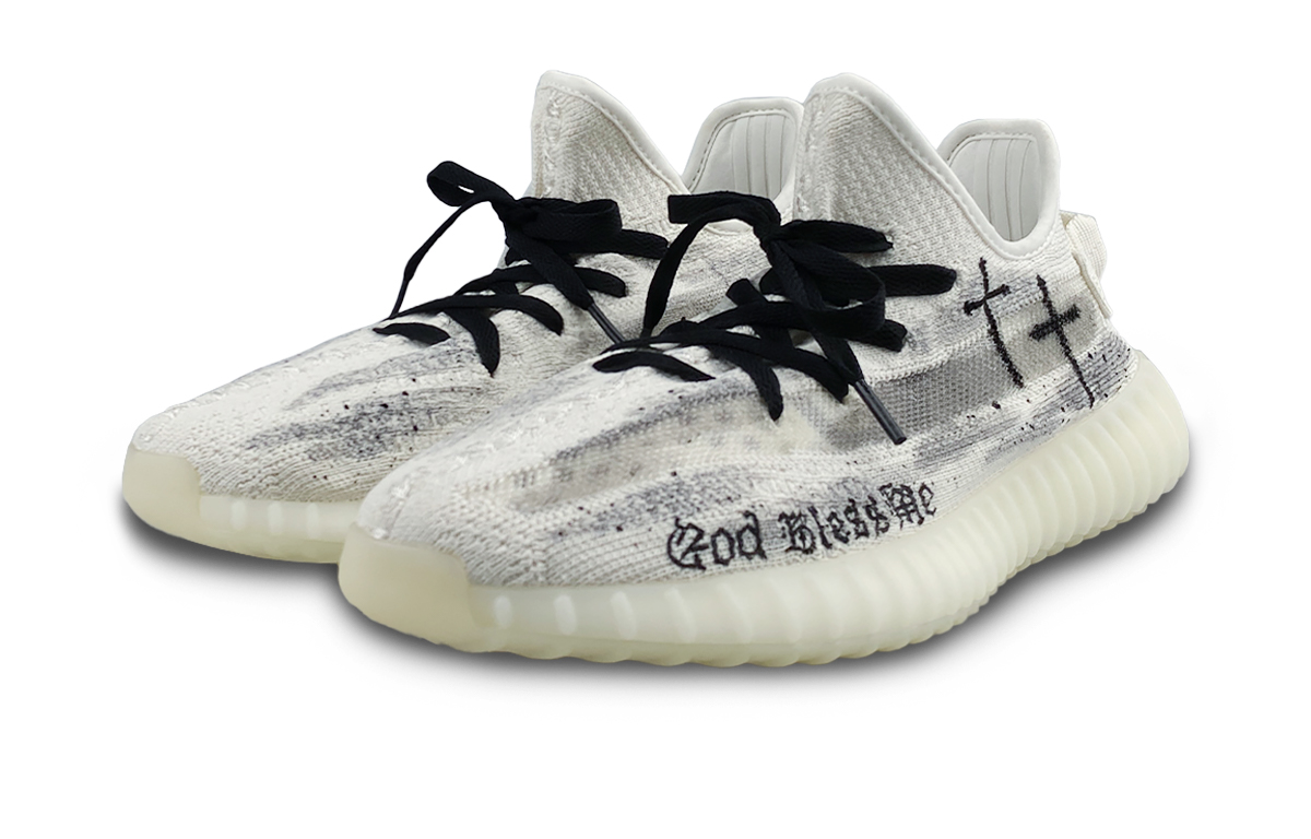 Adidas Originals Yeezy Boost 350 V2 Cushioning Height Increase Low top Casual Shoes Unisex Black White купить в интернет-магазине Yoocart с быстрой доставкой по России.