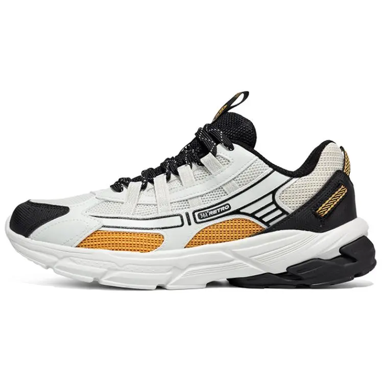 361° Wear-Resistant Support Slip-Resistant Low-Top Chunky Sneakers Men's White Black