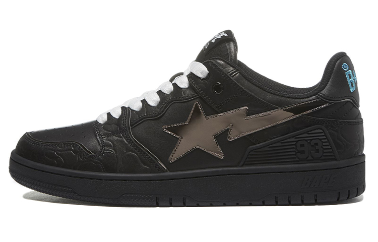 BAPE A BATHING APE Bape SK8 Sta Black Silver