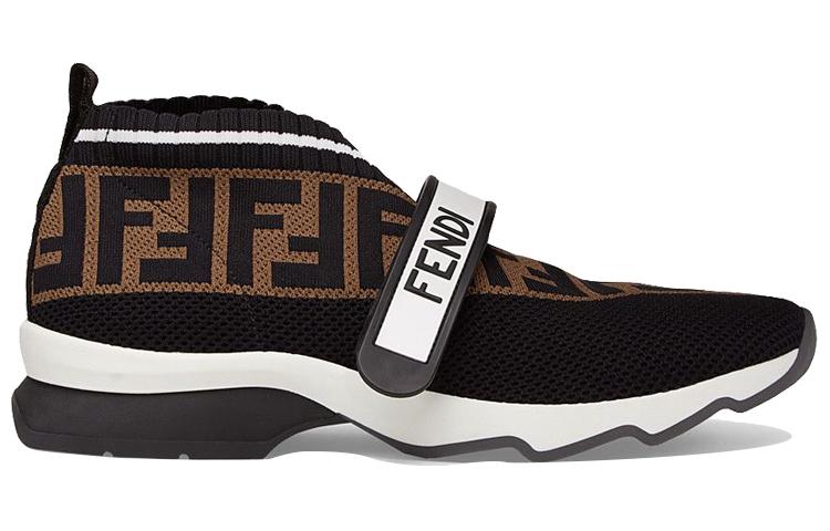 FENDI Women's FF Motif Rockoko Sneaker 'Black Brown' купить в интернет-магазине Yoocart с быстрой доставкой по России.