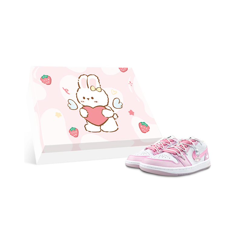 Jordan Air Jordan 1 Abrasion Resistant Low Top Vintage Basketball Shoes Women's Pink