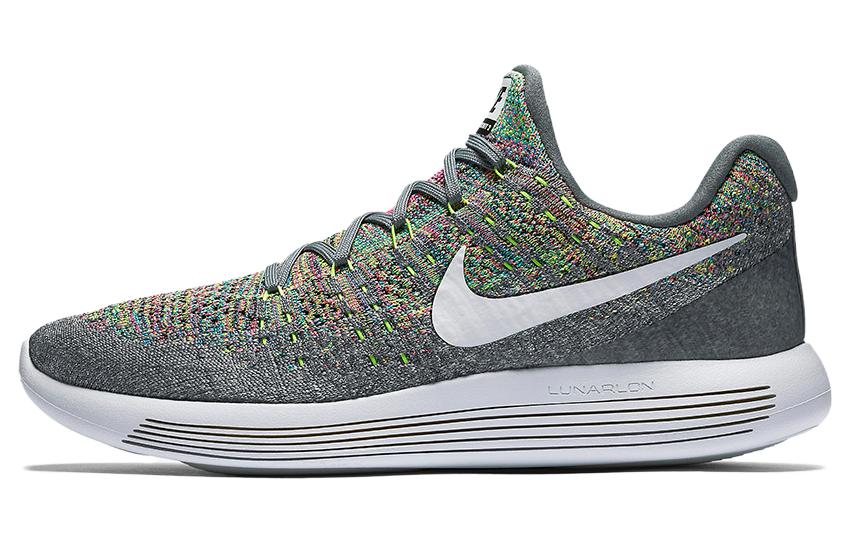 Nike Lunarepic Low Flyknit 2 Cool Grey/White Volt Blue Glow