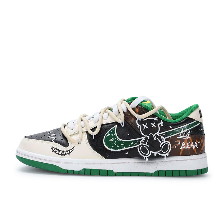 Nike Dunk Low Slip-Resistant Low-Top Skateboard Shoes Men's Dark Brown