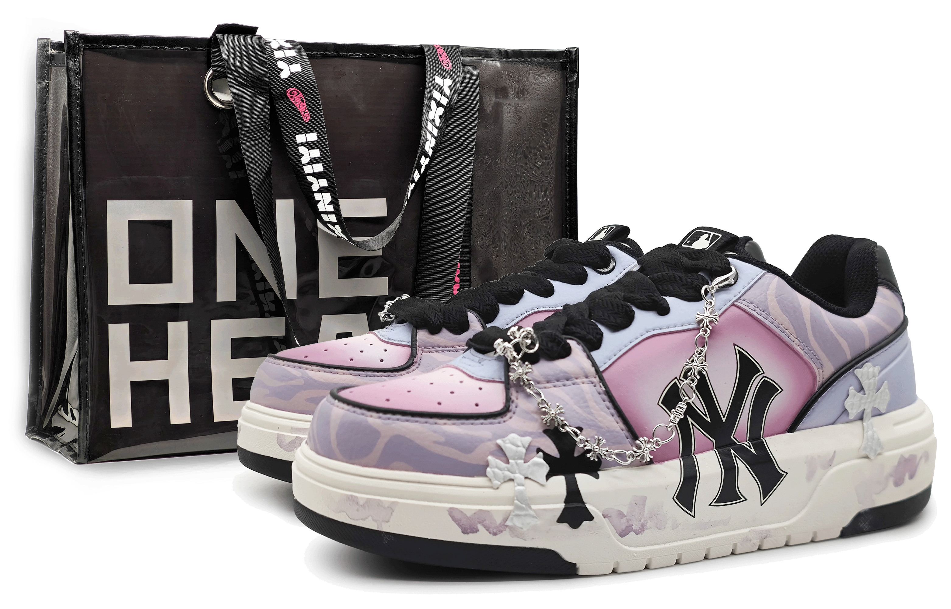 MLB Chunky Liner Low-Top Skateboard Shoes Unisex Purple