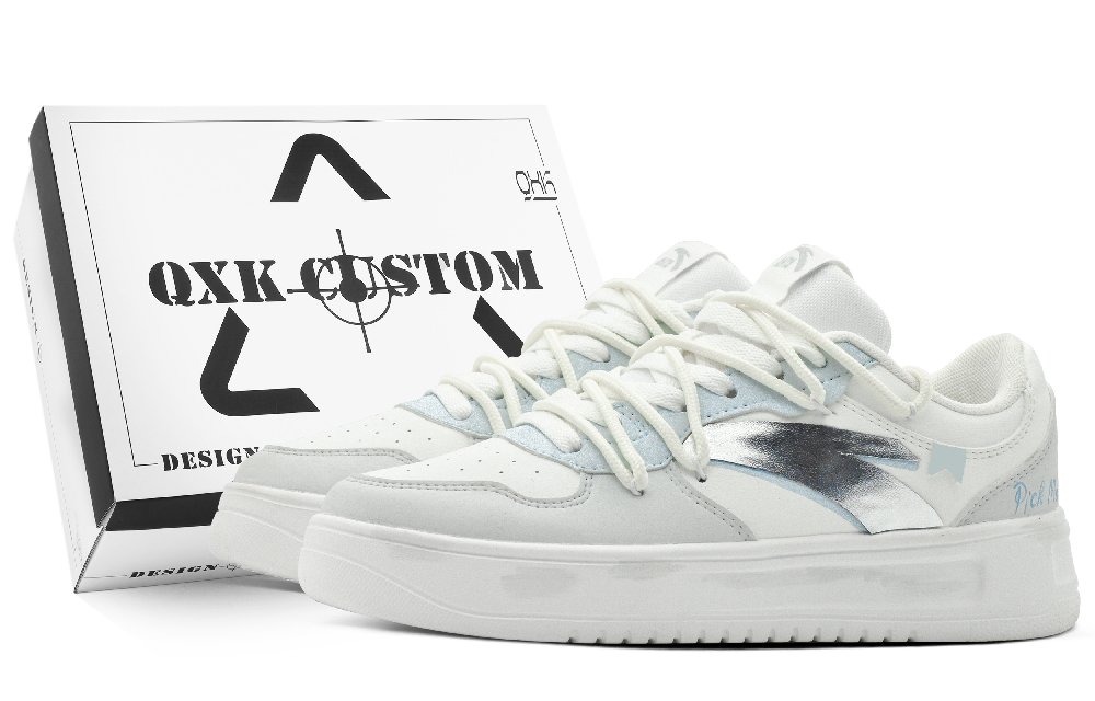 Anta Relaxed Anti Slip Wear Resistant Low Top Skateboard Shoes Men's White