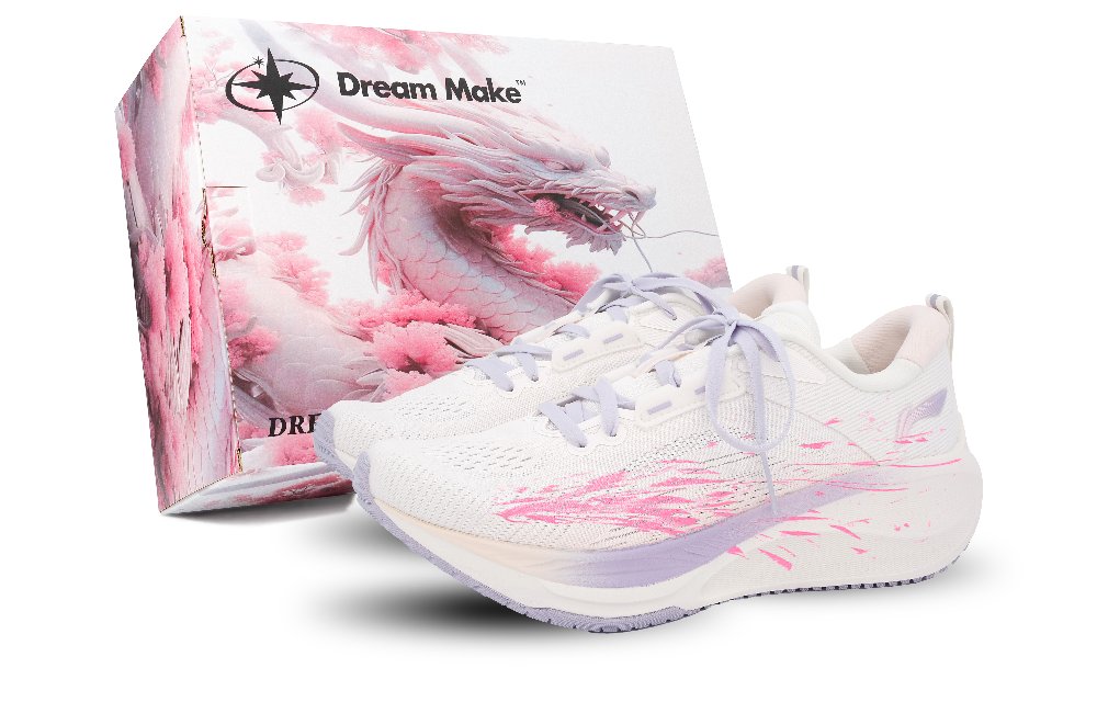 LiNing Wu Leaping 2.0 V2 Cushioning And Breathable Low Top Casual Running Shoes Women's White Pink