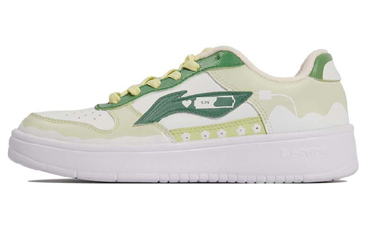 LiNing Slip Resistant, Abrasion Resistant, Lightweight Low Top Skateboard Shoes Men's Matcha Green