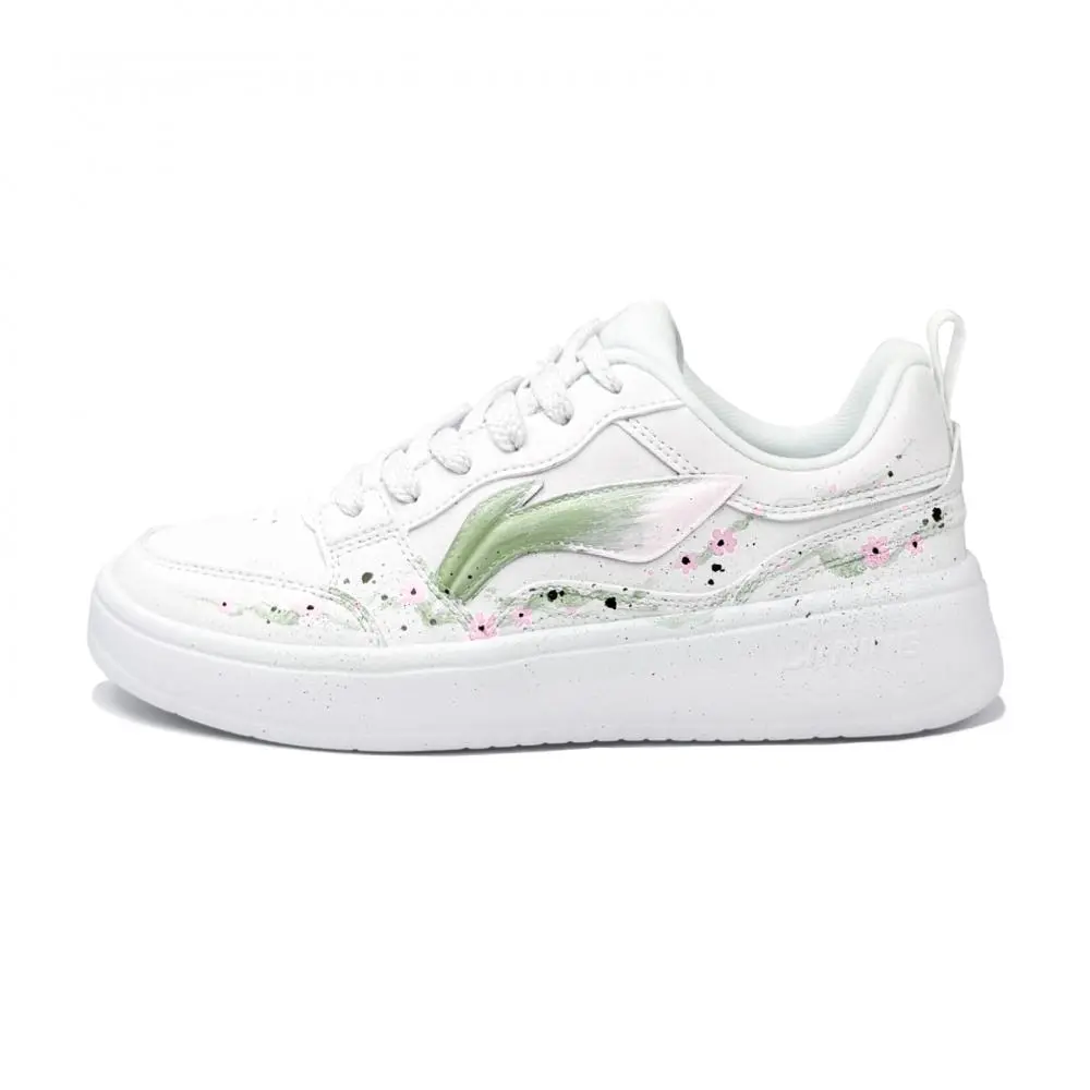 LiNing Acer Truncatum Coverage Abrasion Resistant Low Top Skateboard Shoes Women's Pink Green
