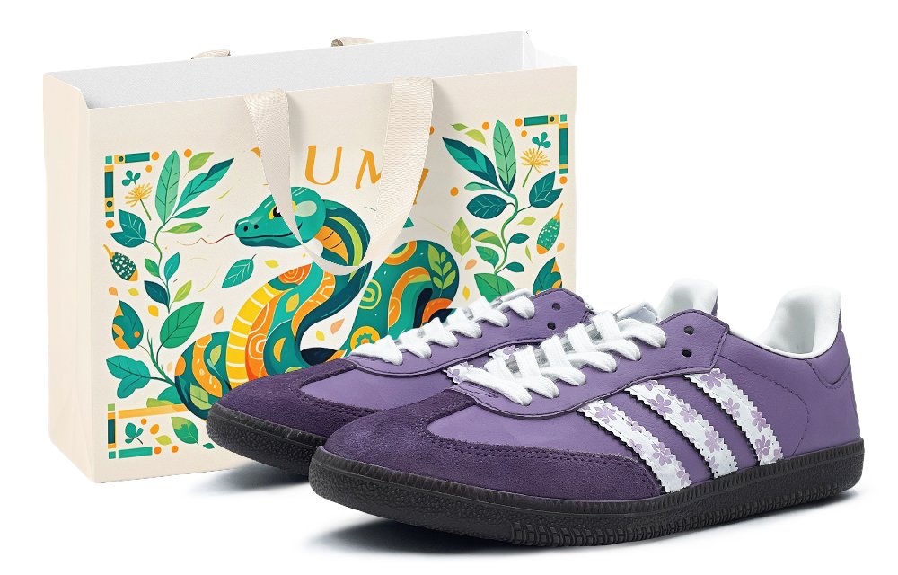 Adidas Originals SAMBA OG Abrasion Resistant Low Top Skateboard Shoes Unisex Purple