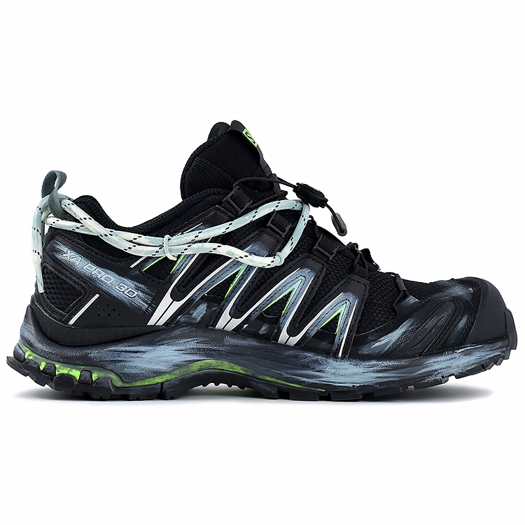 SALOMON XA Pro 3D ADV Hiking / Trekking Shoes Unisex Low-Top Black/Silver/Blue