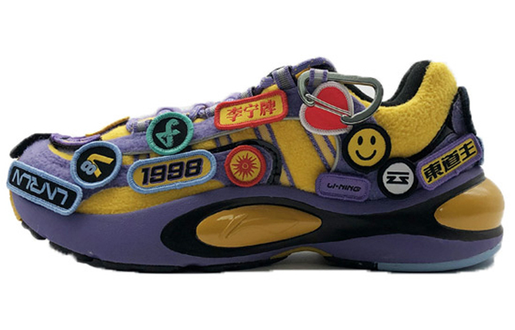 LiNing Shock Absorbers With Slip Resistant And Abrasion Resistant Properties Low Top Running Shoes Women's Multicolor