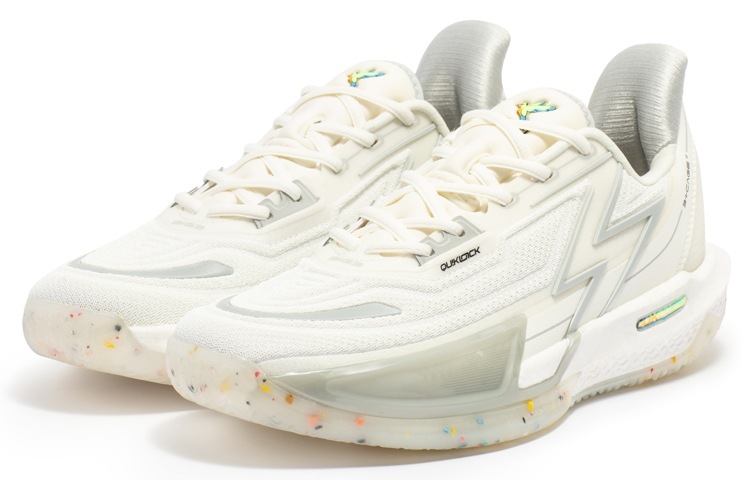 361° BIG3 4.0 Quick Pro Basketball Shoes Men Low-Top White/Gray