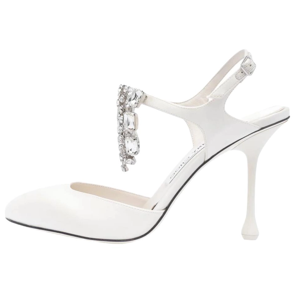 Jimmy Choo Verity Slim Heel High Heels 9.5cm Women's White