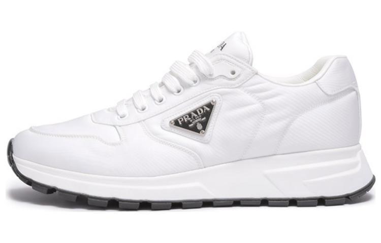 PRADA Cushioning Low-Top Sports Casual Shoes Men's Black White